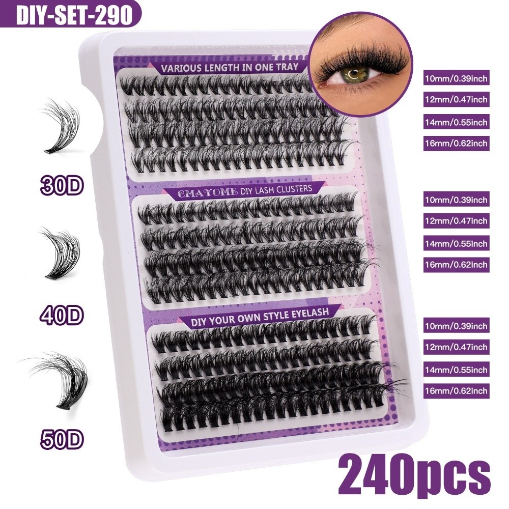 Eyelash Extension Kits - Natural Look False Eyelashes Wispy Style