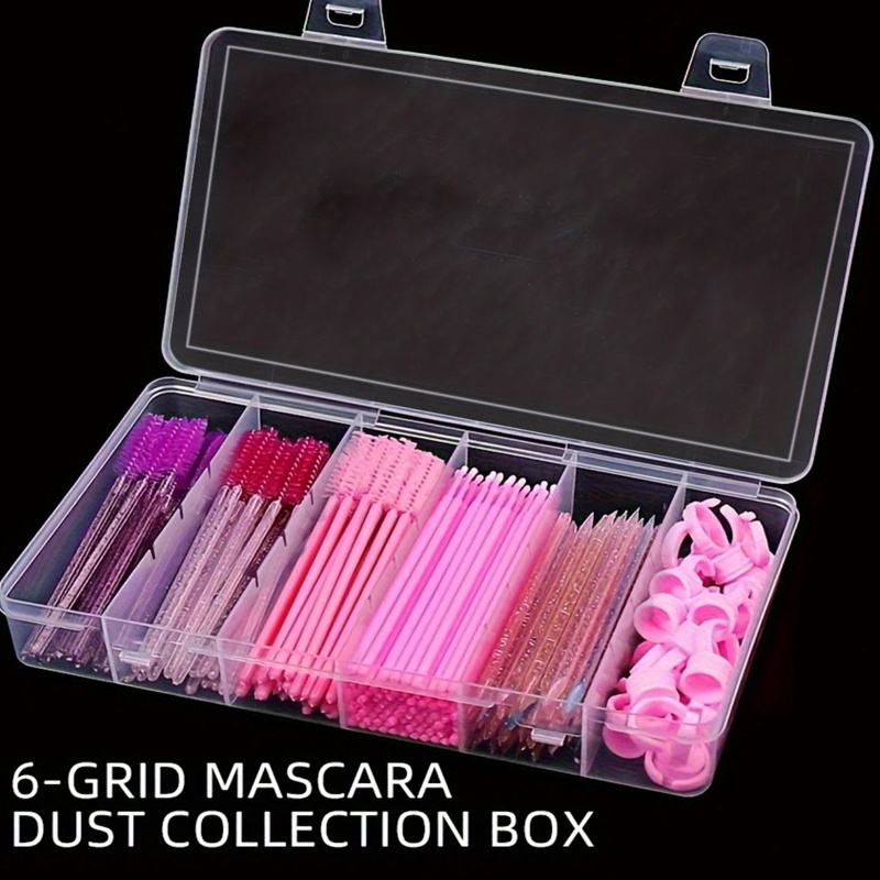 Eyelash Extension Equipment - 6-compartment storage box, plastic jewelry storage