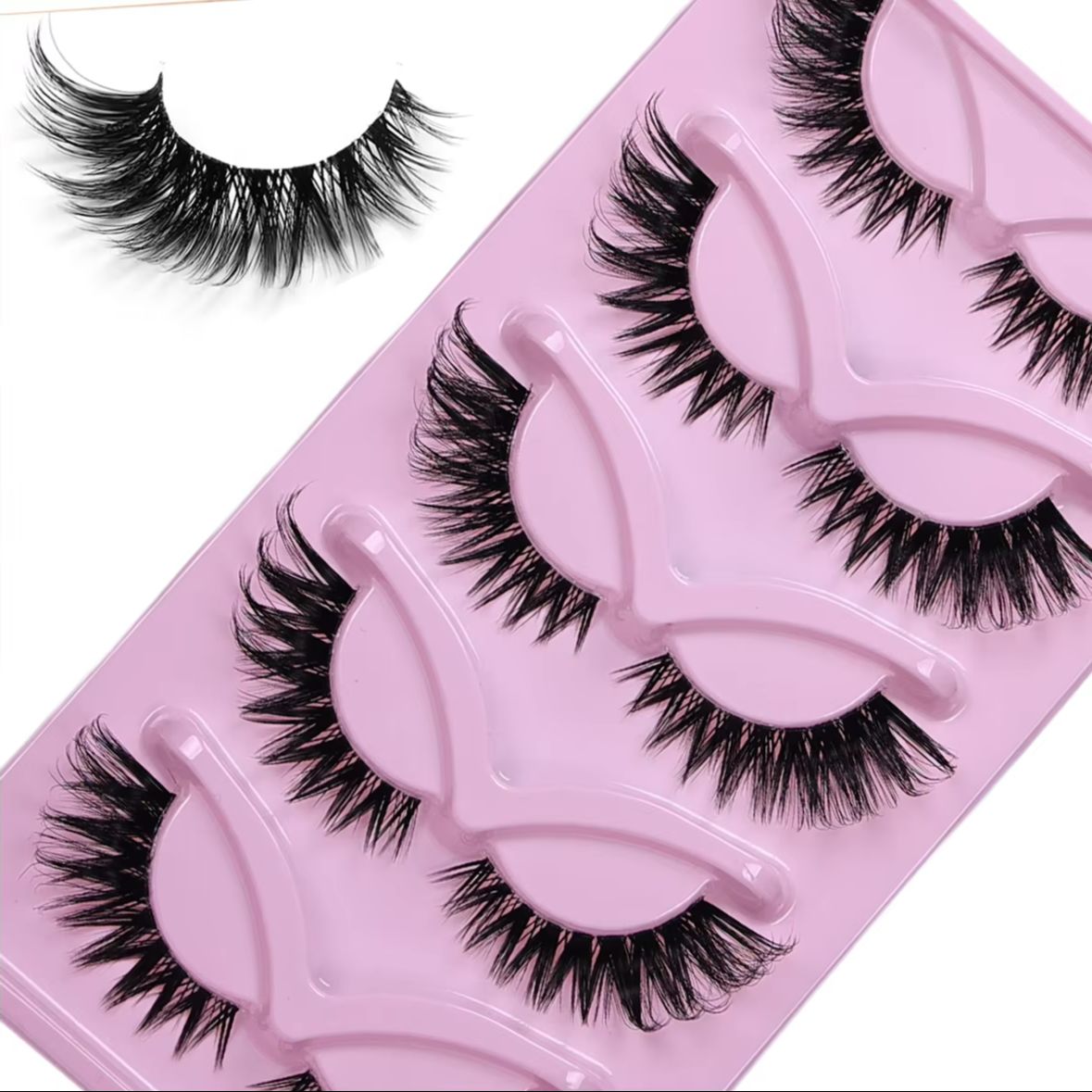 5 Pairs Cat Eye False Eyelashe - Eyelash Extension Volume Cat Eye ulasan dan harga