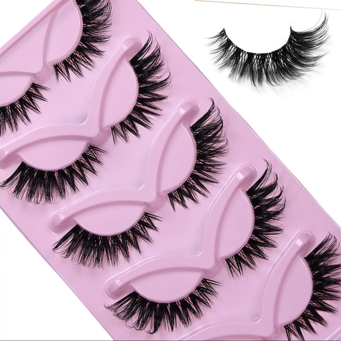 5 Pairs Cat Eye False Eyelashe - Eyelash Extension Volume Cat Eye ulasan dan harga