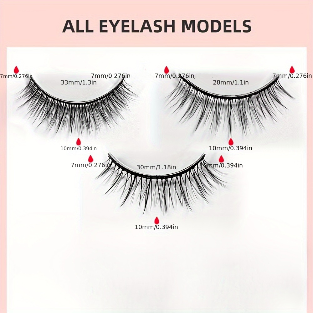 3 Pairs of Reusable False Eyel - Sensitive Lash Glue ulasan dan harga