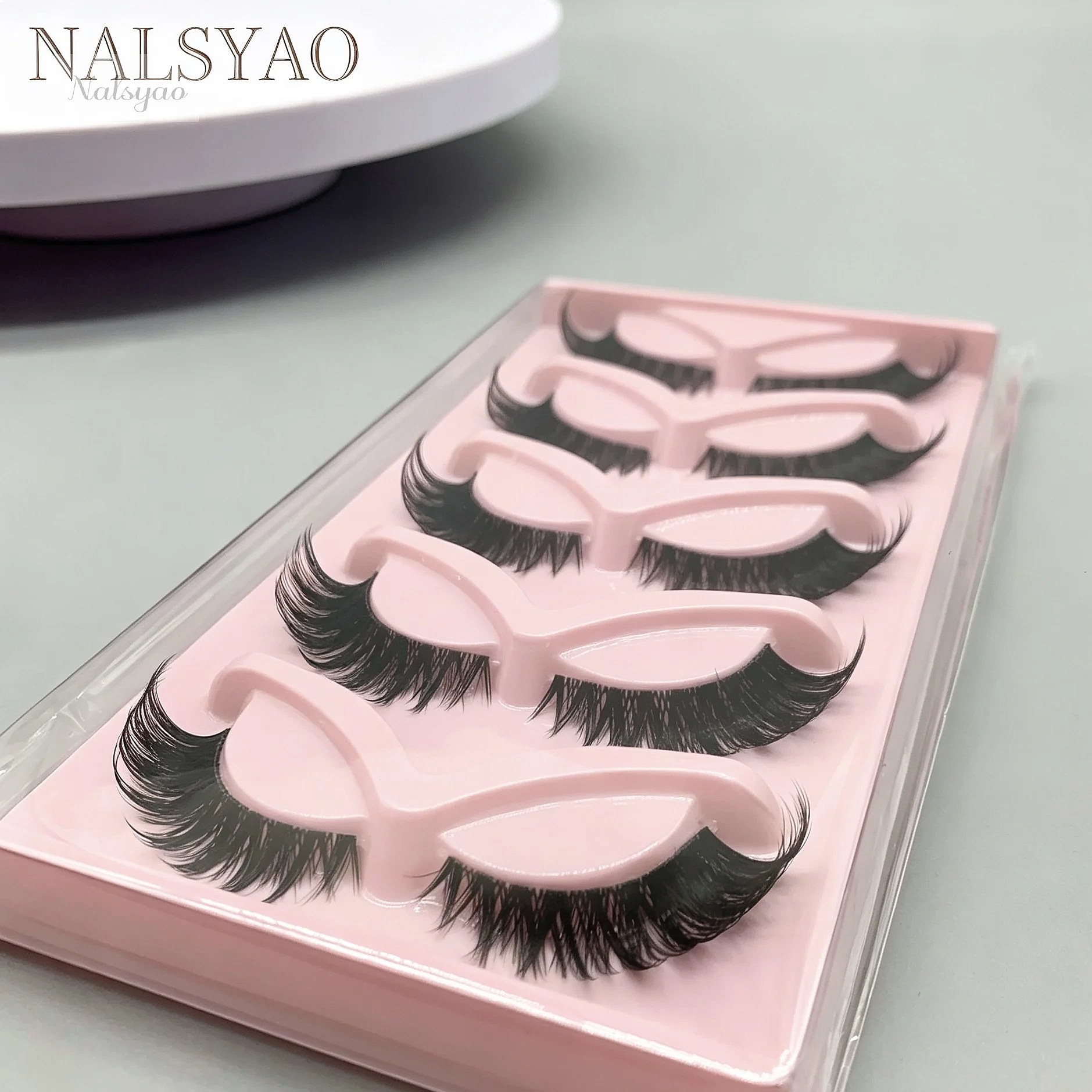 Hot Selling 5 Pairs Cat Eye La - Eyelash Extension Volume Cat Eye ulasan dan harga